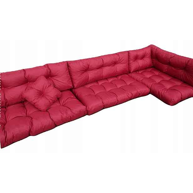Polštáře na tři Palety sada 8 ks Bordo Step