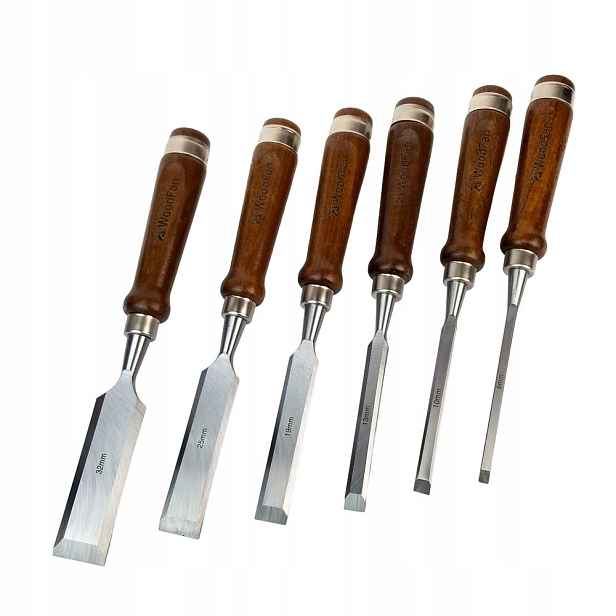 Sada truhlářských dlát 6 ks 6, 10, 13, 19, 25, 32 mm v dřevěné kazetě