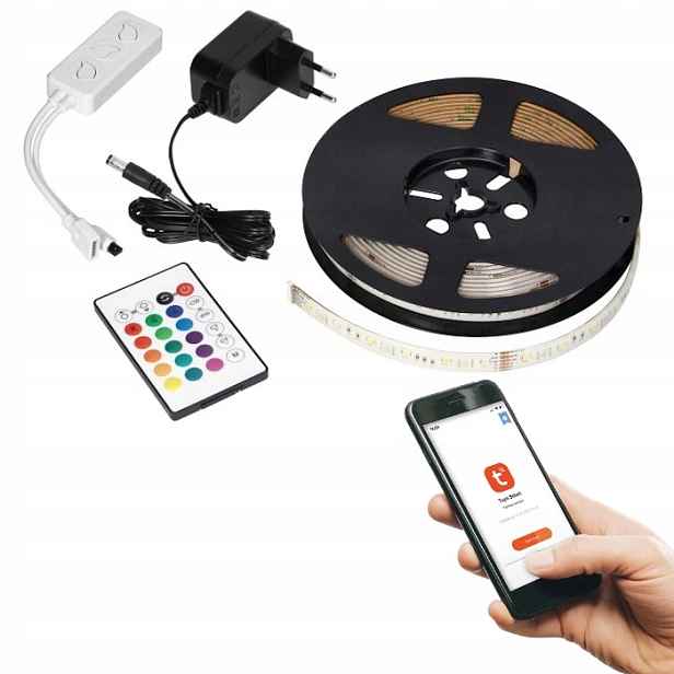 Led pásek Orno OR-SH-17902 IP65 Rgbw 5m, zdroj, ovladač Tuya Smart Wi-Fi