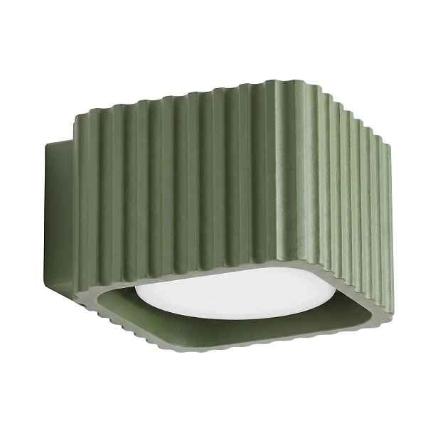 Nástěnná lampa Riff olivově zelená Gx53 SL.3052 Sollux Lampa na zeď čtverec