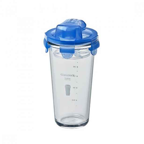 Shaker ze skla, 450 ml, modrý - Glasslock