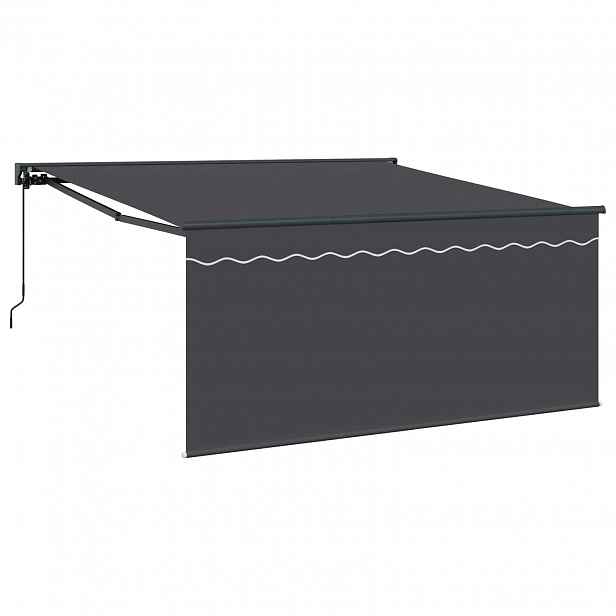 vidaXL Stahovací markýza Antracit 300 x 250 cm Polyester a hliník