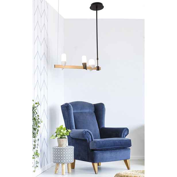 Černo-zlatá LED závěsná lampa na ostrůvku Sakai Ledea