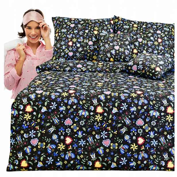 Sada Povlečení 140x200 1x70/80 Černé kašubské povlečení 100% bavlněné Výrobce