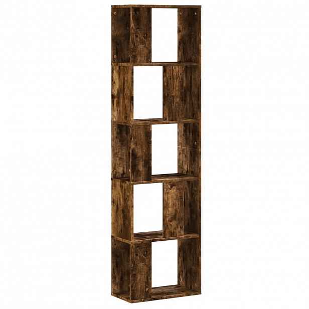 vidaXL Knihovna 5patrová kouřový dub 45x23,5x162,5 cm kompozitní dřevo