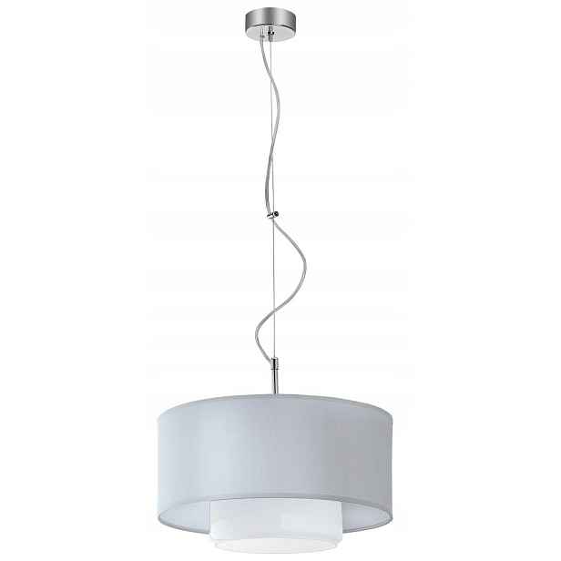 Závěsná lampa Aveo Stříbrná Bílá Stínidlo Skleněné 1xE27 35 cm Stropní