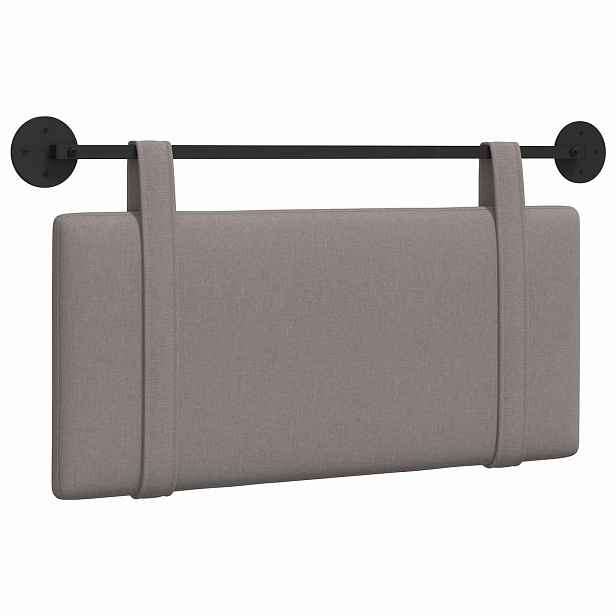 vidaXL Závěsné čelo postele Taupe Textil