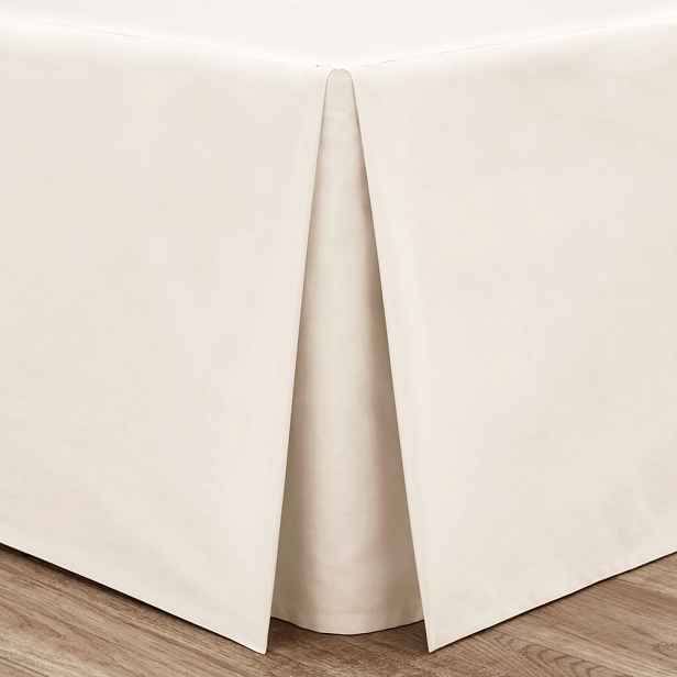 Krémový perkálový potah na rám postele 90x190 cm Easy Iron Percale – Catherine Lansfield