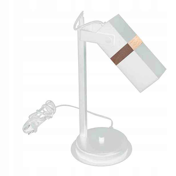 Milagro Stolní lampa Noční Vidar Bílá Dřevo Kov 1xGU10 MLP6105