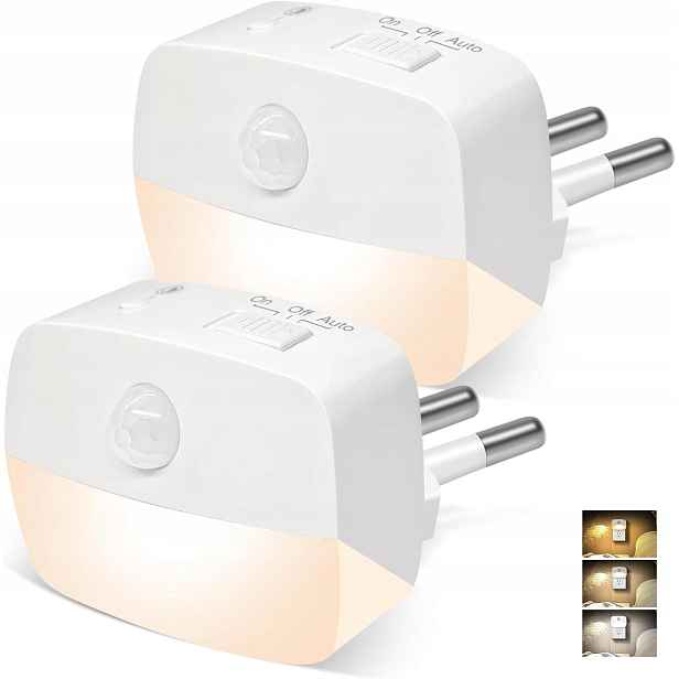 Noční Lampa Led Do Zásuvky 2 Ks Senzor Pohybu
