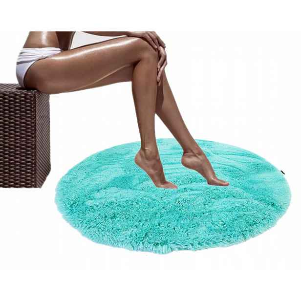 Plyšový Koupelnový Koberec Kulatý Softi 120 cm
