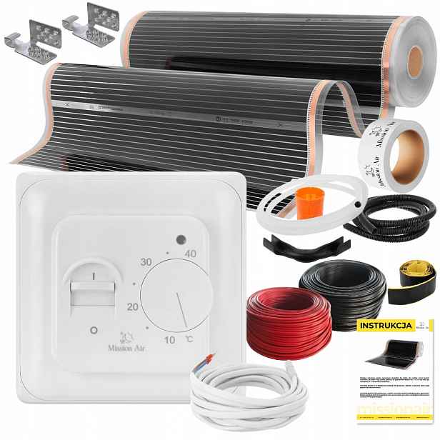 Set Mission Air Fólie Vyhřívací Podložka Infračervená 100 cm I 5 m² 160 W/m² Ptc