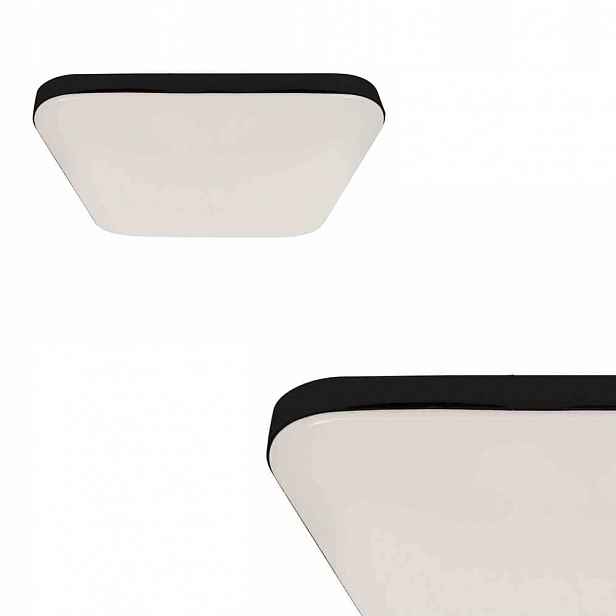 Stropní Svítidlo čtvercový černý do koupelny IP44 Nemo 33x33 cm 17W Led Milagro