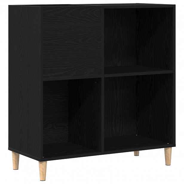 vidaXL Skříň na gramofonové desky s policí Černý dub 84,5 x 38 x 89 cm