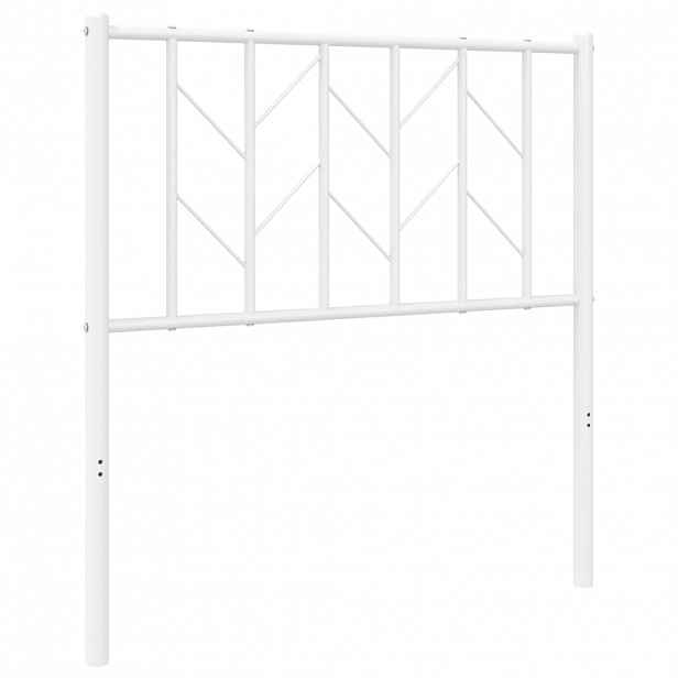 vidaXL Kovové náhradní čelo postele bílé 80 cm