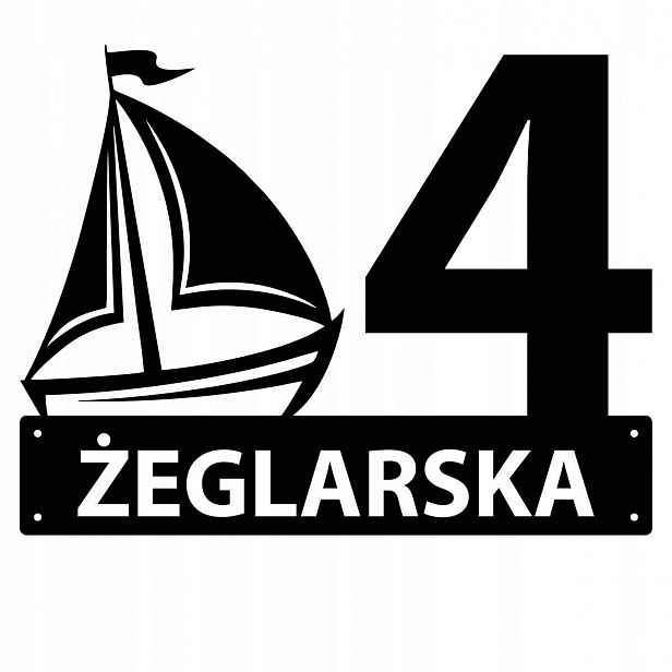 Číslo Na Dům 48cm Tabule Adresa Ocel 2MM ul. Plachetní