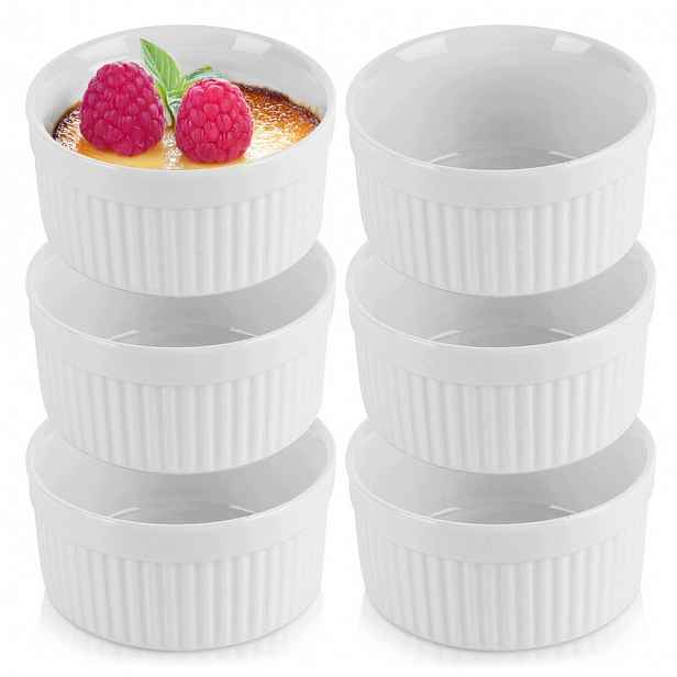 Keramické zapékací misky bílé 260 ml 6 ks