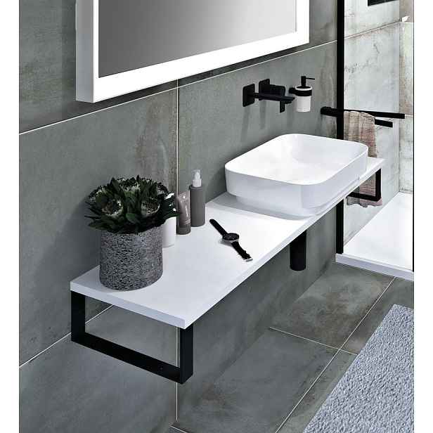 Sapho PLATO deska Rockstone 1100x24x360mm, bílá mat