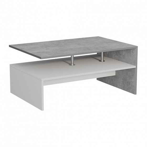 Vicco KONFERENČNÍ STŮL Amato Beton/bílá 90 x 52.6 cm