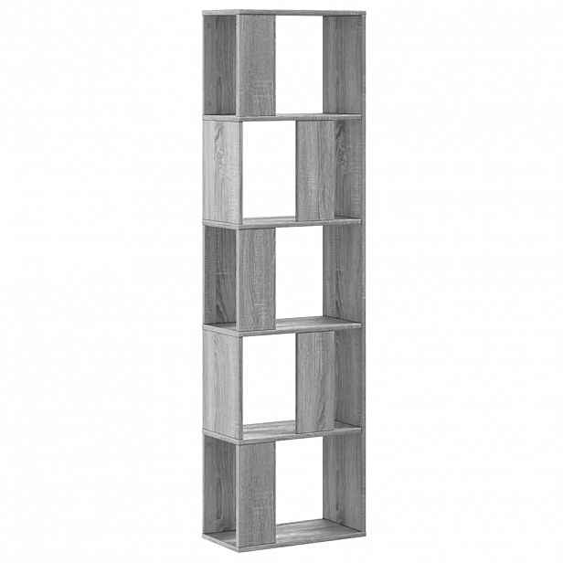 vidaXL Knihovna 5patrová šedá sonoma 45x23,5x162,5 cm kompozitní dřevo