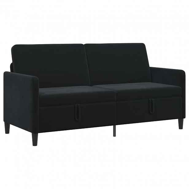 vidaXL Sofa s úložným prostorem Černá 172 x 78 x 87 cm Polyester