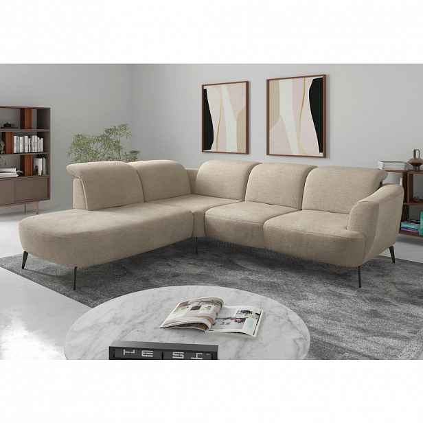 Sit & More ROHOVÁ SEDAČKA, textil, pískové barvy
