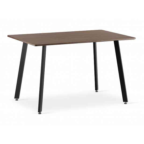 Hnědý jídelní stůl s deskou v dekoru jasanu ESTE 120x80