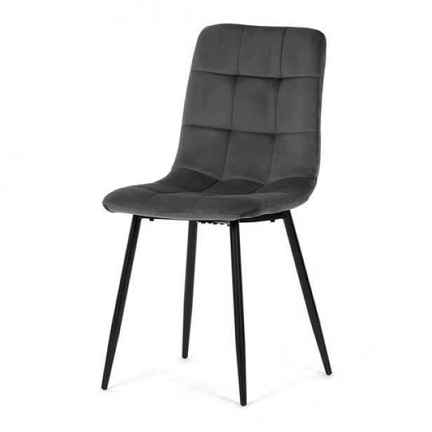 Jídelní židle Autronic šedá látka CT-281 GREY4