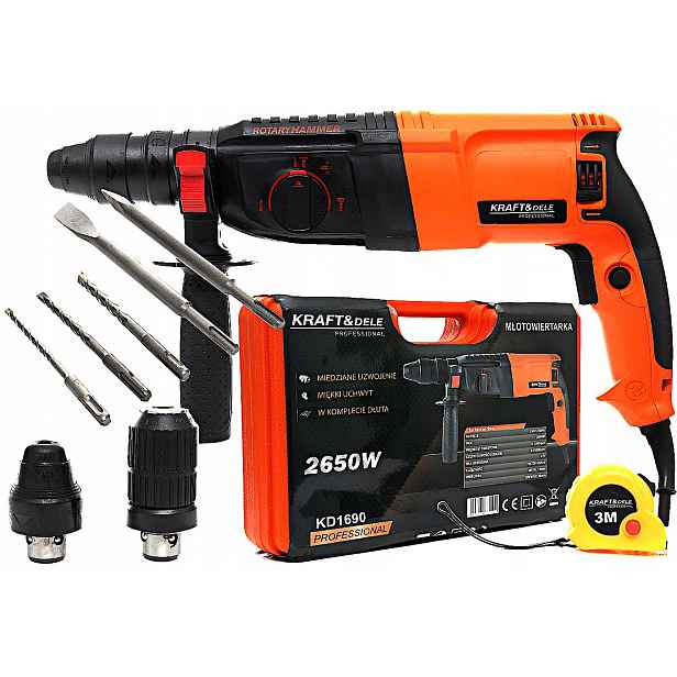 Vrtací kladivo Sds Plus 2650 W Kraft&Dele KD1690