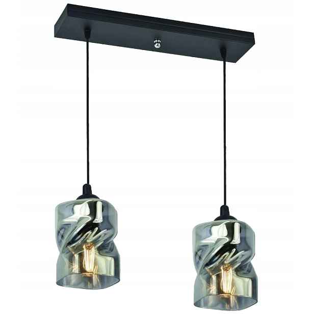 Candellux Felis Závěsná lampa 2xE27 60W Černá/Šedá Nastavitelná