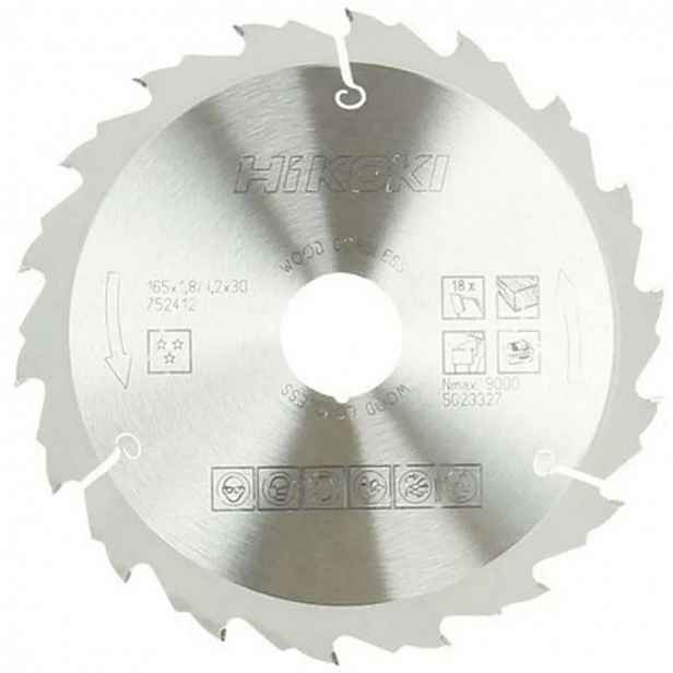 HiKOKI - Pilový kotouč na dřevo 165x30 mm, 18 zubů 752412