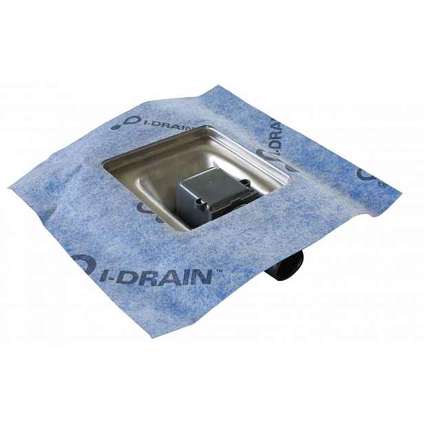 I-Drain Square - Nerezová podlahová vpusť Linear, 15x15 cm ID4MSQ0150