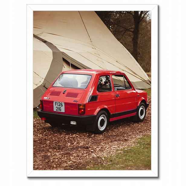 Plakáty v rámu 30x40 Červený malý Fiat 126p
