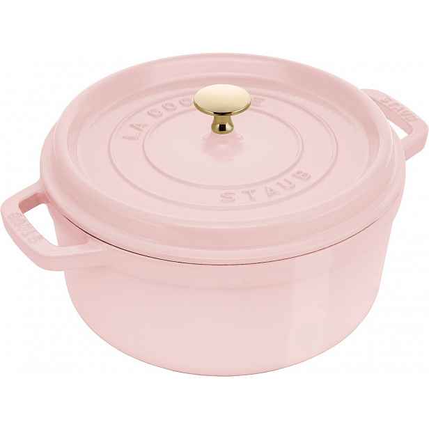 Hrnec hrnec Staub La Cocotte kulatý 26 cm 5,2 L růžový