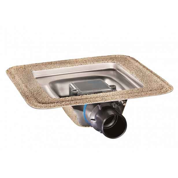 I-Drain Square - Nerezová podlahová vpusť Chape 54, 15x15 cm ID4CSQ0150