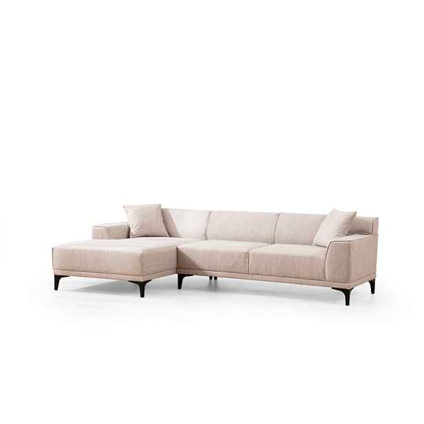 Hanah Home Rohová sedací souprava Petra 250 cm bílá levá