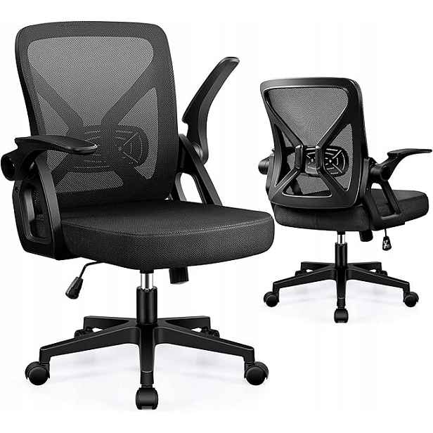 Kancelářské křeslo Ergonomické Síťované Nastavitelné Područky Černá