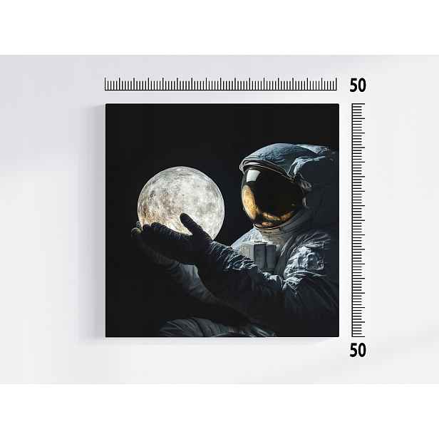 Obraz Na Plátně Canvas Astronauta Cestovatel Měsíc Vesmír Světlo 50x50