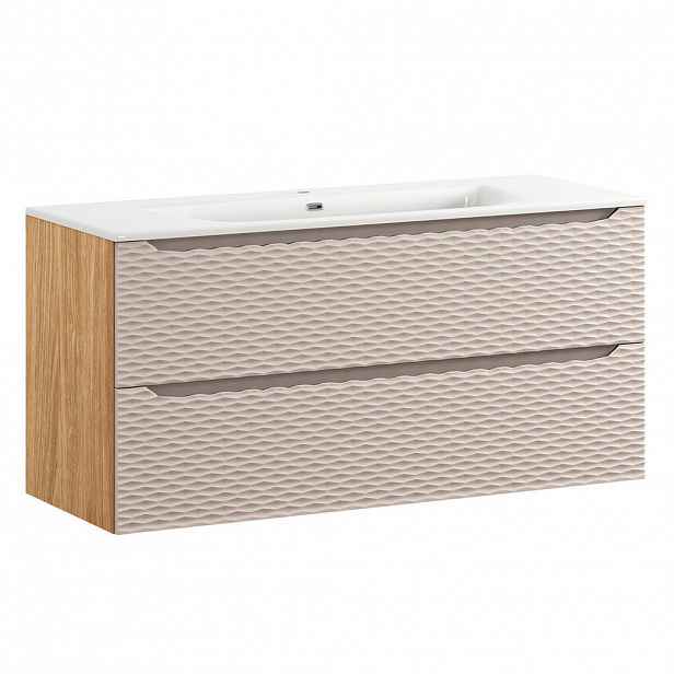 Petits-meubles UMYVADLO 120cm Elora Béžová a dřevo
