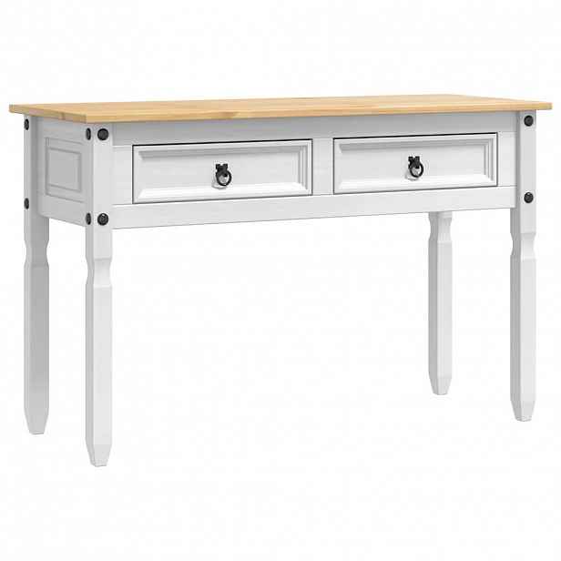 vidaXL Odkládací stolek CORONA Bílá 115 x 46 x 73 cm
