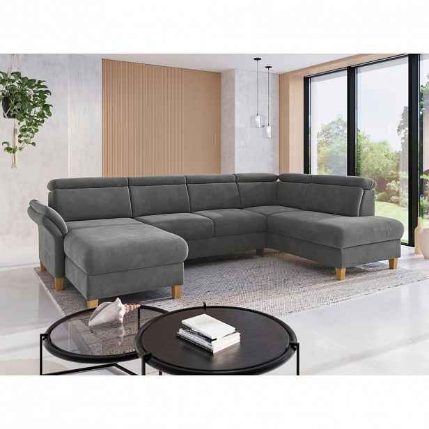 Sit & More SEDACÍ SOUPRAVA, textil, šedá