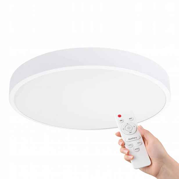Bílá Kulatá Lampa Stropní Svítidlo Led 60 CM Moderní Do Obývacího Pokoje Dálkový Ovladač