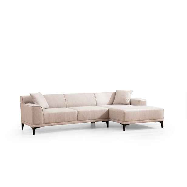 Hanah Home Rohová sedací souprava Petra 250 cm bílá pravá