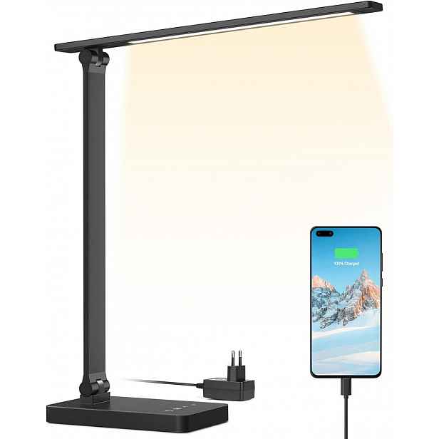 Stolní, stolní Led lampa, 15 W, 655 lm, 3 barvy a 5 úrovní jasu