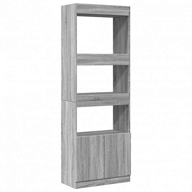 vidaXL Skříň highboard šedá sonoma 63 x 33 x 180 cm kompozitní dřevo