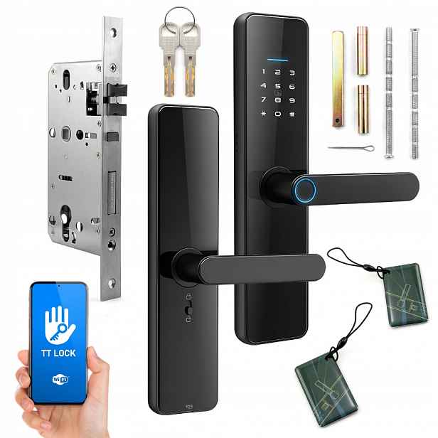 Inteligentní klika Tt Lock Bluetooth Vložka zámku Šifra Kód Rfid Otisk