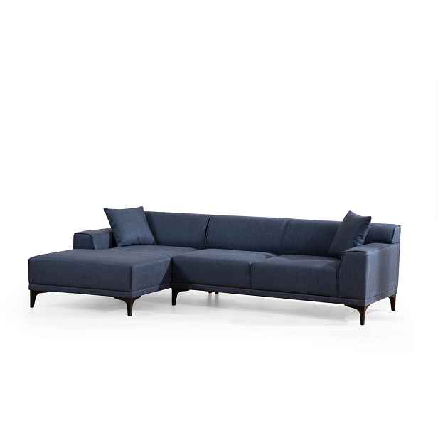 Hanah Home Rohová sedací souprava Petra 250 cm modrá levá