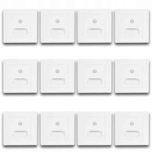 12 X Osvětlení Na Schody Led Lampa Led Schodišťová Lampa Bílá Lampa 230V