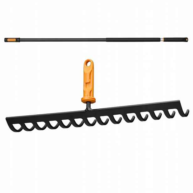 Fiskars Oneclick hlava Kovové hrábě 14 zubů násada 119-174 cm