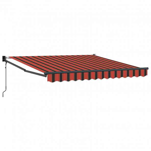 vidaXL Stahovací markýza Oranžová 300 x 250 cm Polyester a kov
